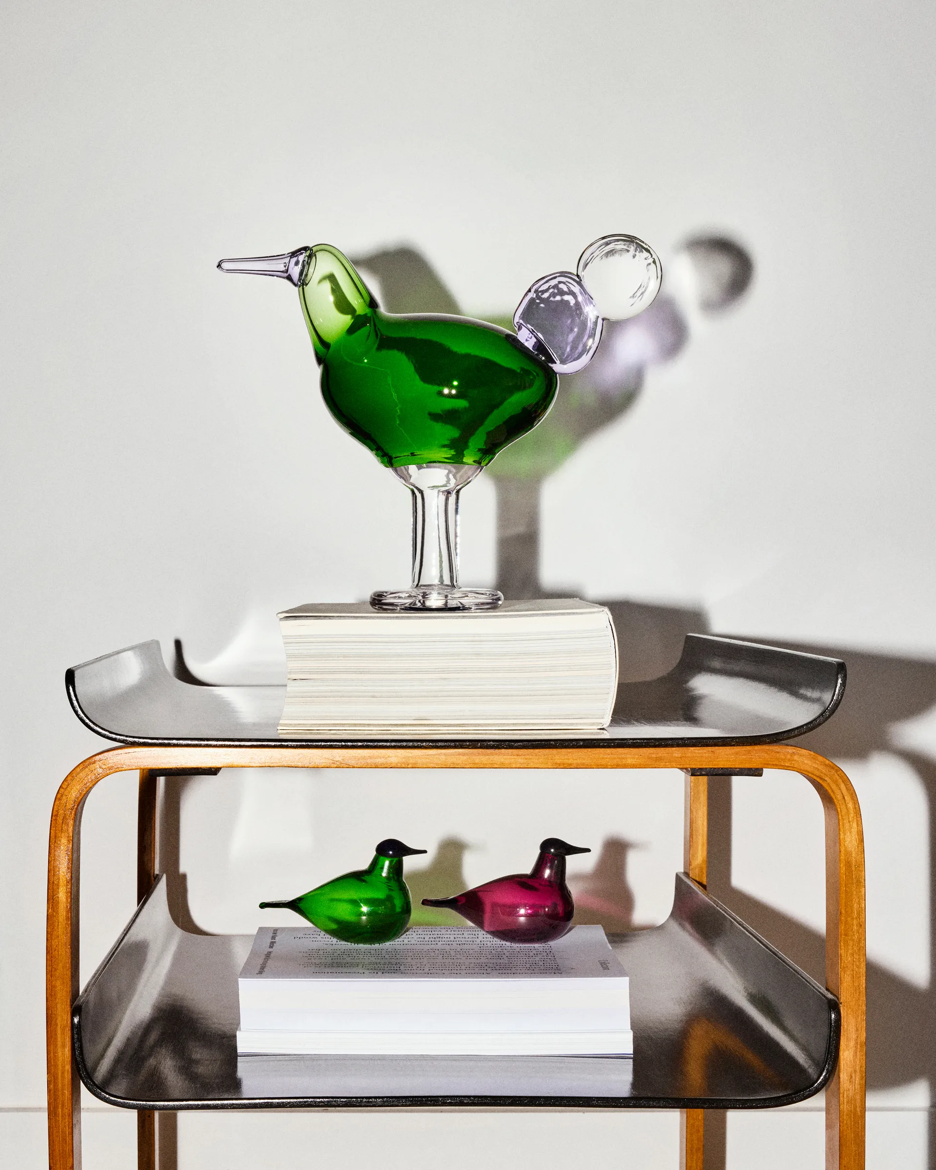 Chiffchaff glass bird, Green, 13x8 cm Iittala