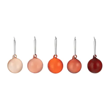 Iittala Christmas bauble glass 40 mm 5 pieces - Red - Iittala