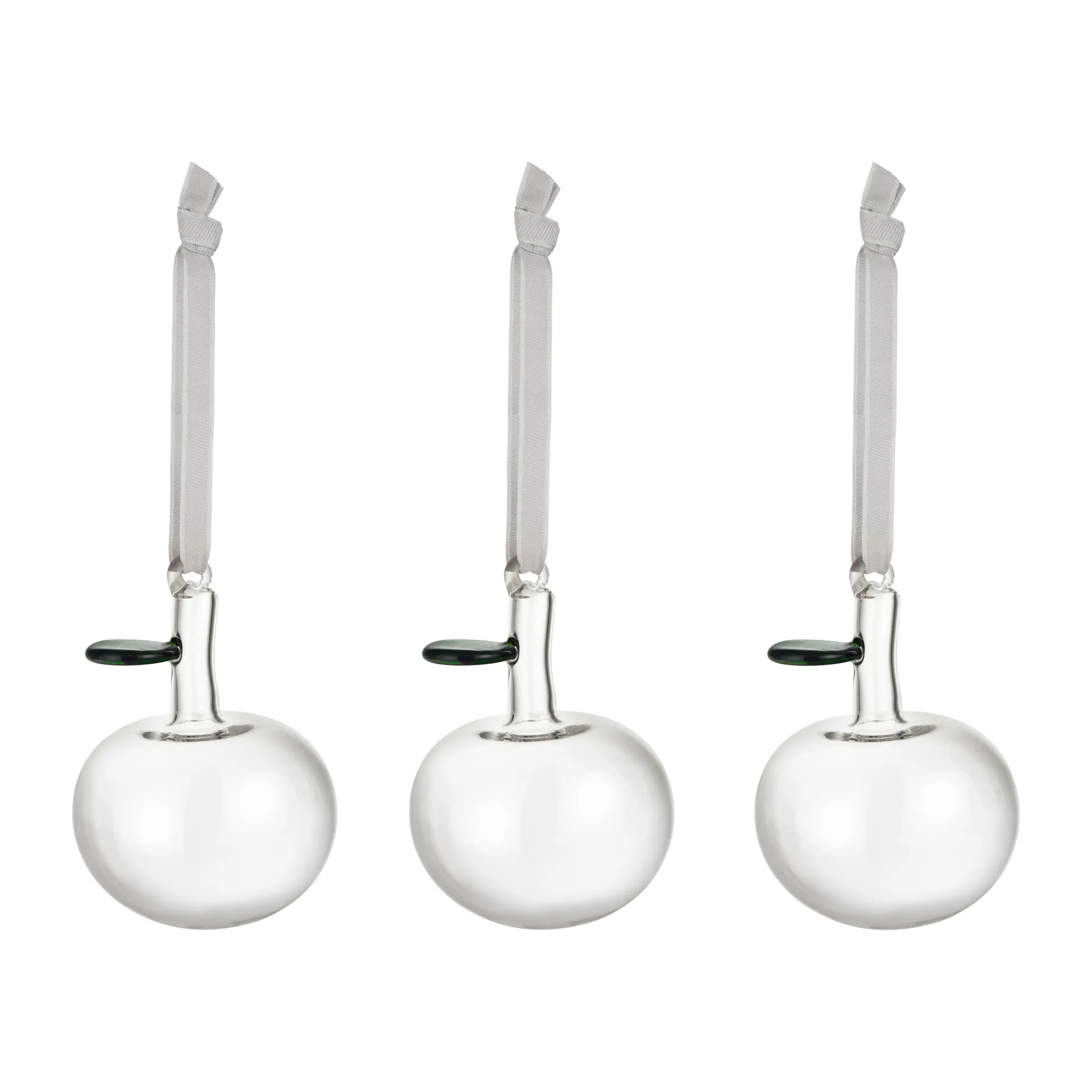 Iittala glass apple 3-pack, Clear Iittala