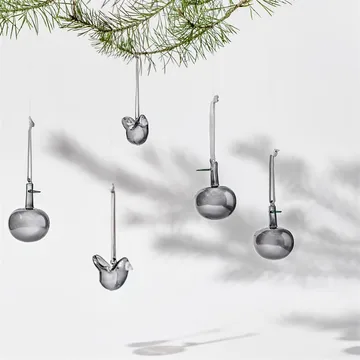 Iittala glass apple Ø6 cm 3-pack - Gray - Iittala