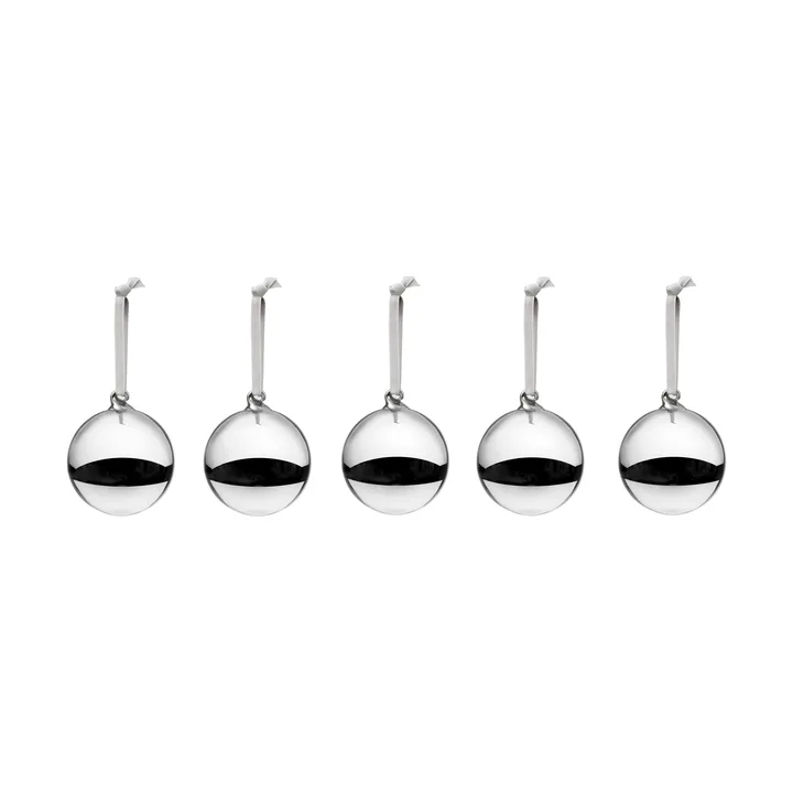Iittala glass ball Ø8 cm 5-pack - Silver - Iittala