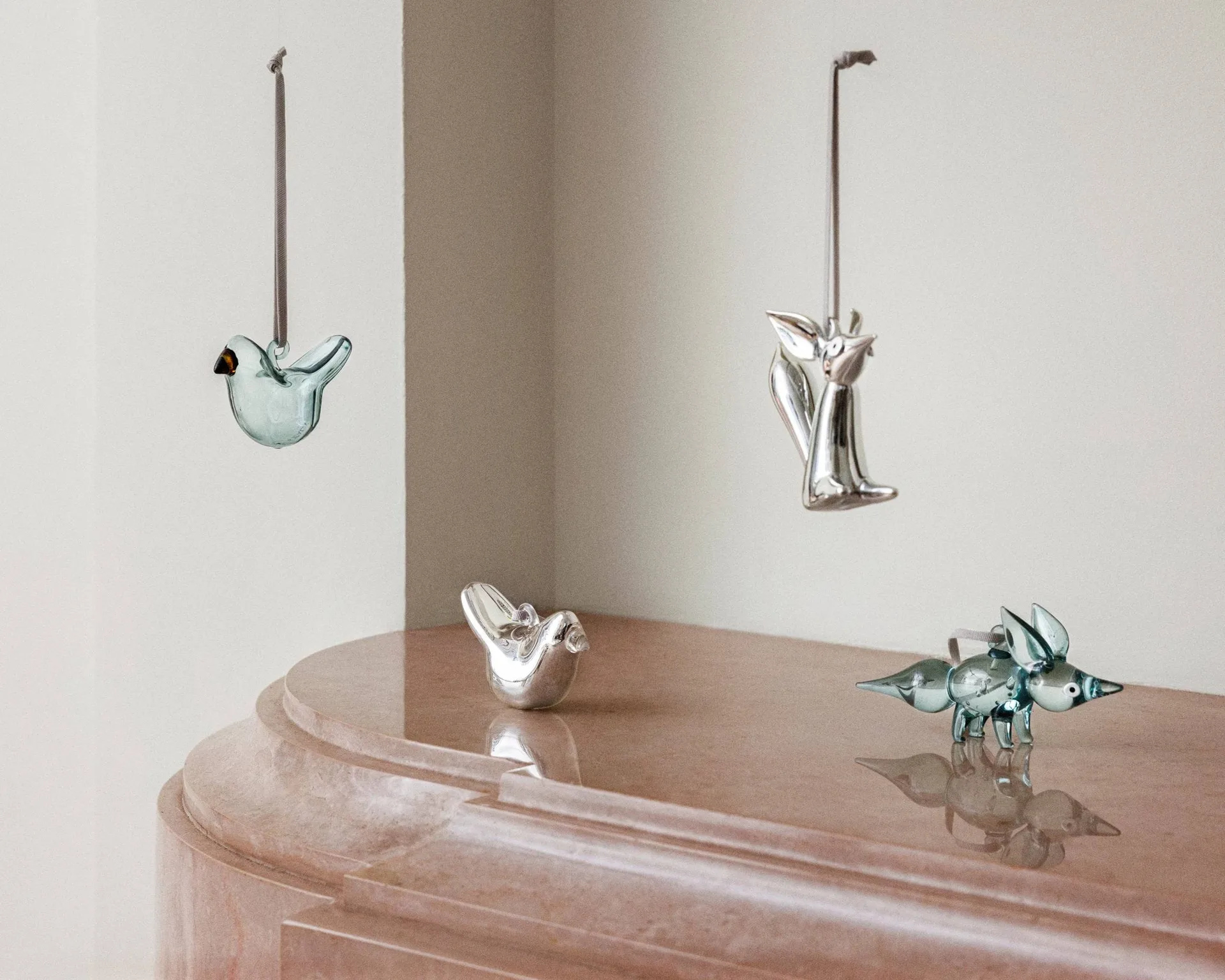 Iittala glass bird, Mirror, mini, 3-pack Iittala