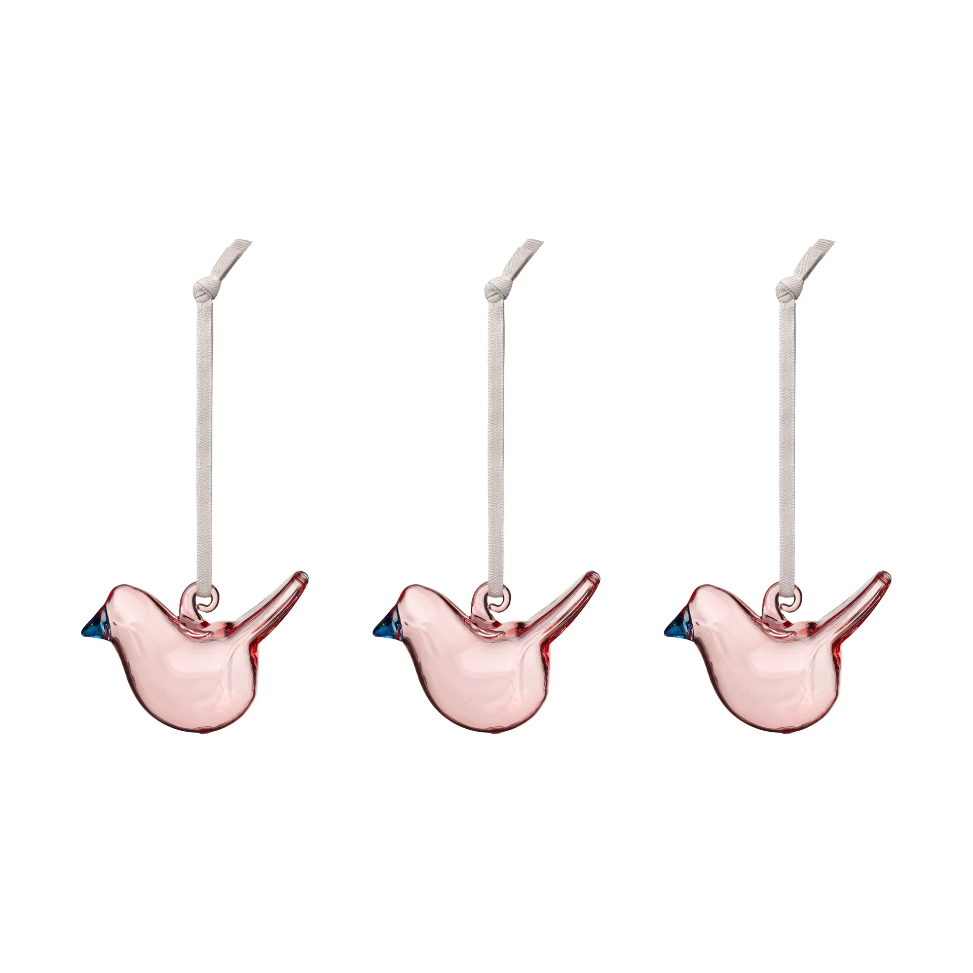 Iittala glass bird, Pink, mini, 3-pack Iittala