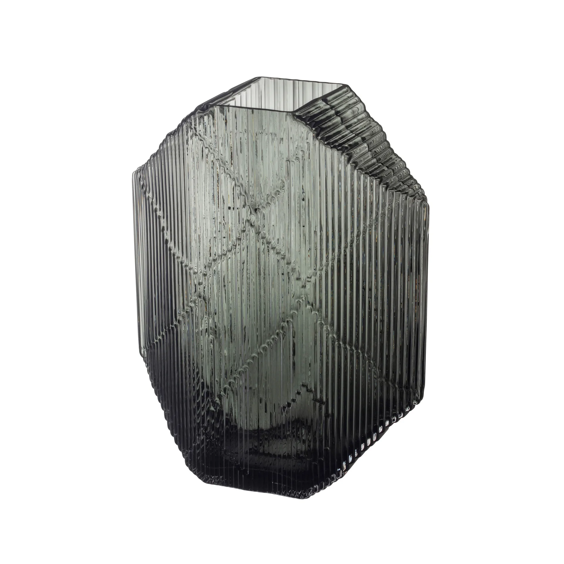 Kartta glass sculpture 33.5 cm, dark grey Iittala