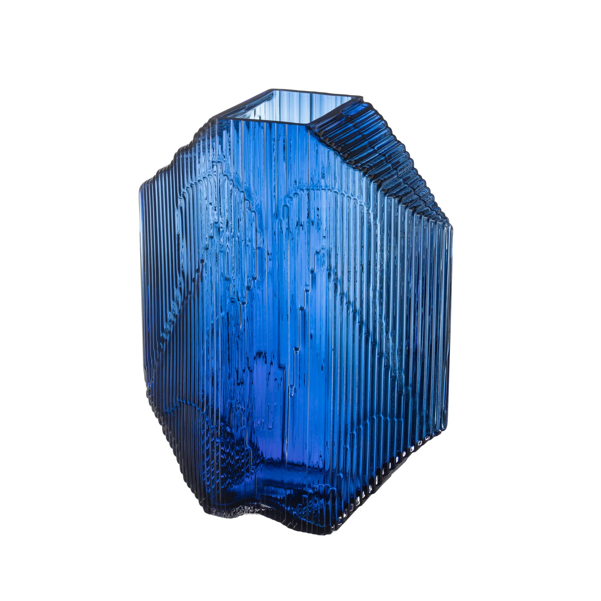 Kartta glass sculpture 33.5 cm, ultramarine blue Iittala