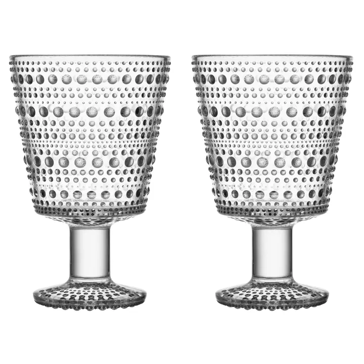 Kastehelmi drinking glass with stem 26 cl 2-pack - Clear - Iittala
