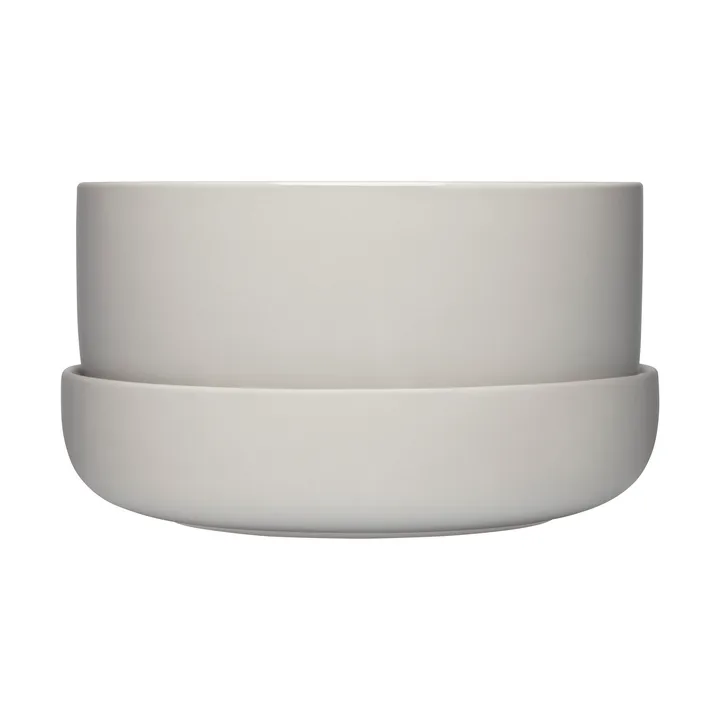 Nappula pot with saucer Ø24 cm h13 cm - Light grey - Iittala