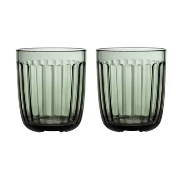 Raami drinks glass 26 cl 2-pack - Pine green - Iittala