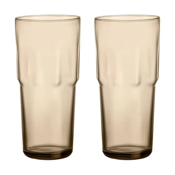 Solare drinking glass tall 39 cl 2-pack - Linen - Iittala