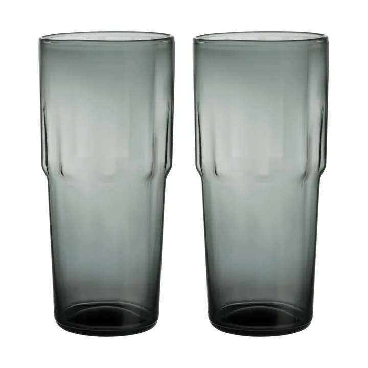 Solare drinking glass tall 39 cl 2-pack - Steel gray - Iittala
