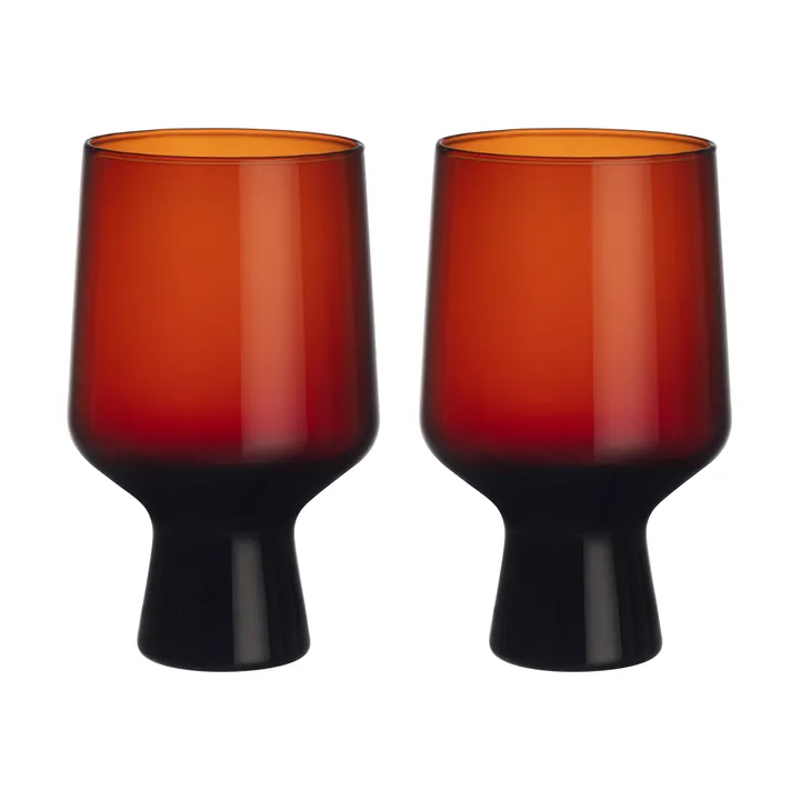 Solare glass on foot 40 cl 2-pack - Copper - Iittala