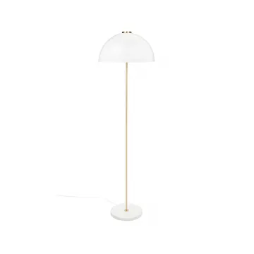 Kupoli floor lamp - White-brass details-white shade - Innolux