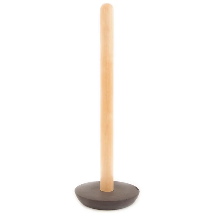 Iris hantverk toilet paper holder - birch-black base - Iris Hantverk