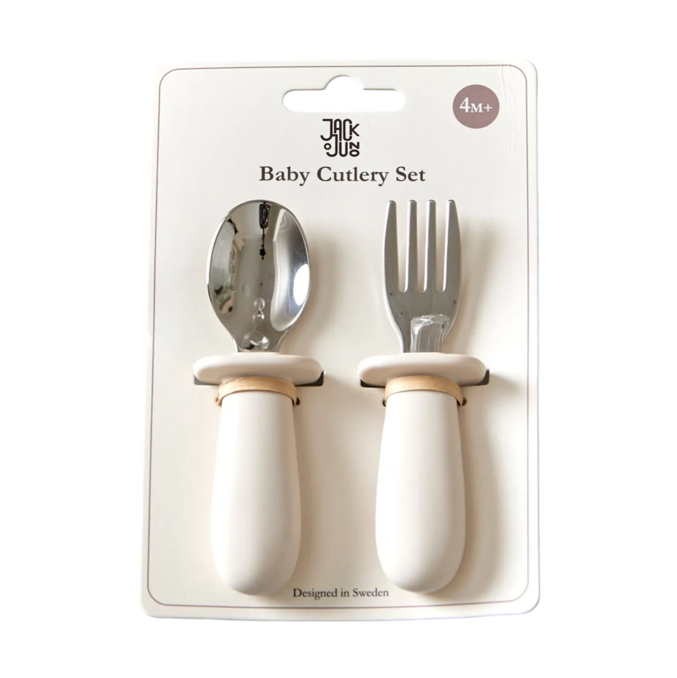 Baby cutlery set 2 pieces, Cream Jack o Juno