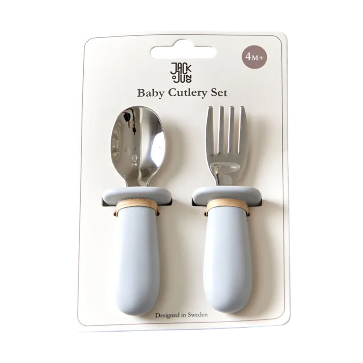 Baby cutlery set 2 pieces - Glacier grey - Jack o Juno