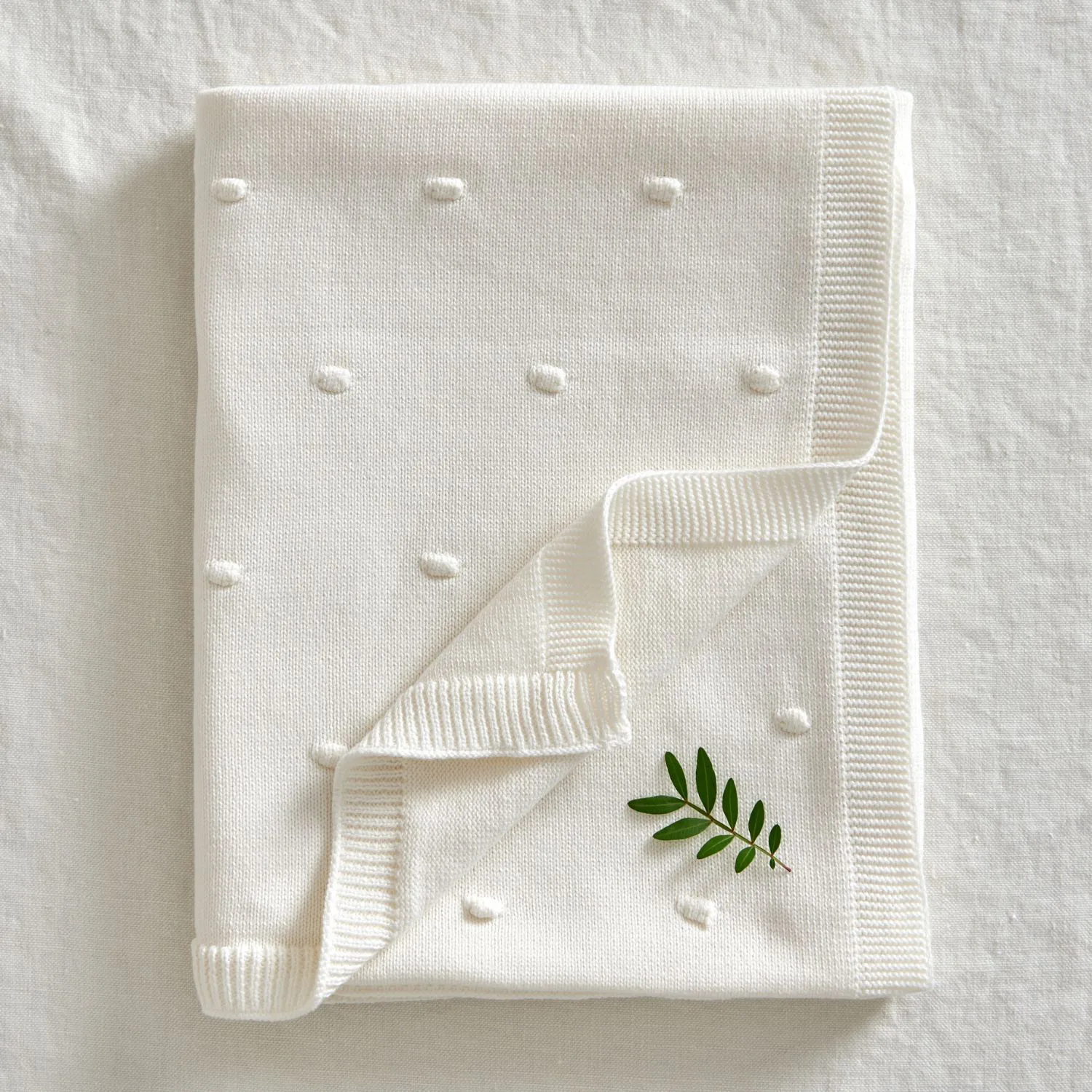 Bubble knitted baby blanket 80x100 cm, Pearl Jack o Juno