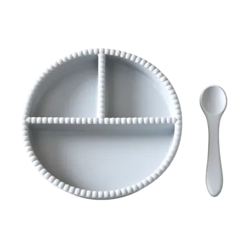 Little Bubble children's dinner set, 2 pieces - Glacier grey - Jack o Juno