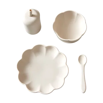 Little Poppy children's dinner set 4 pieces - Cream - Jack o Juno