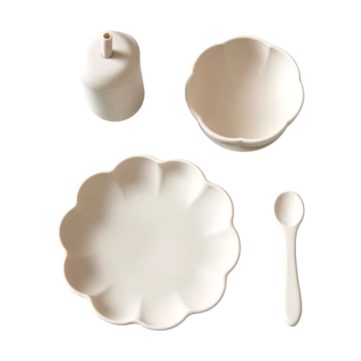 Little Poppy children's dinner set 4 pieces - Cream - Jack o Juno