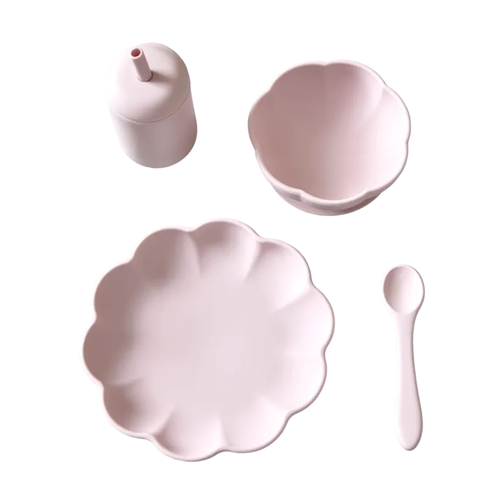 Little Poppy children's dinner set 4 pieces - Light pink - Jack o Juno