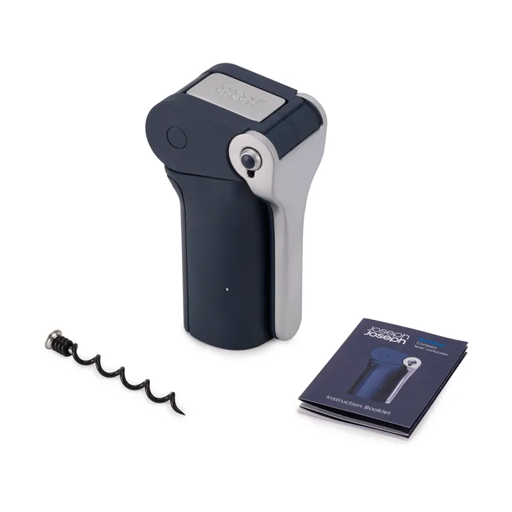 Barwise compact lever corkscrew 12.6 cm - Blue - Joseph Joseph