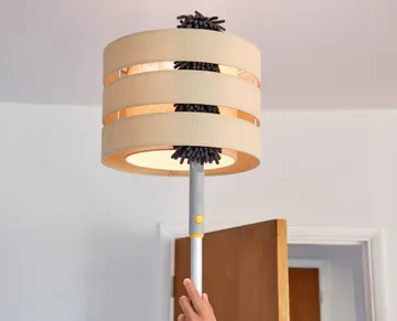 Cleantech 3-in-1 duster with plastic rail - Light Stone - Joseph Joseph