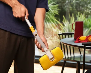 Cleantech telescopic handle - Silver - Joseph Joseph