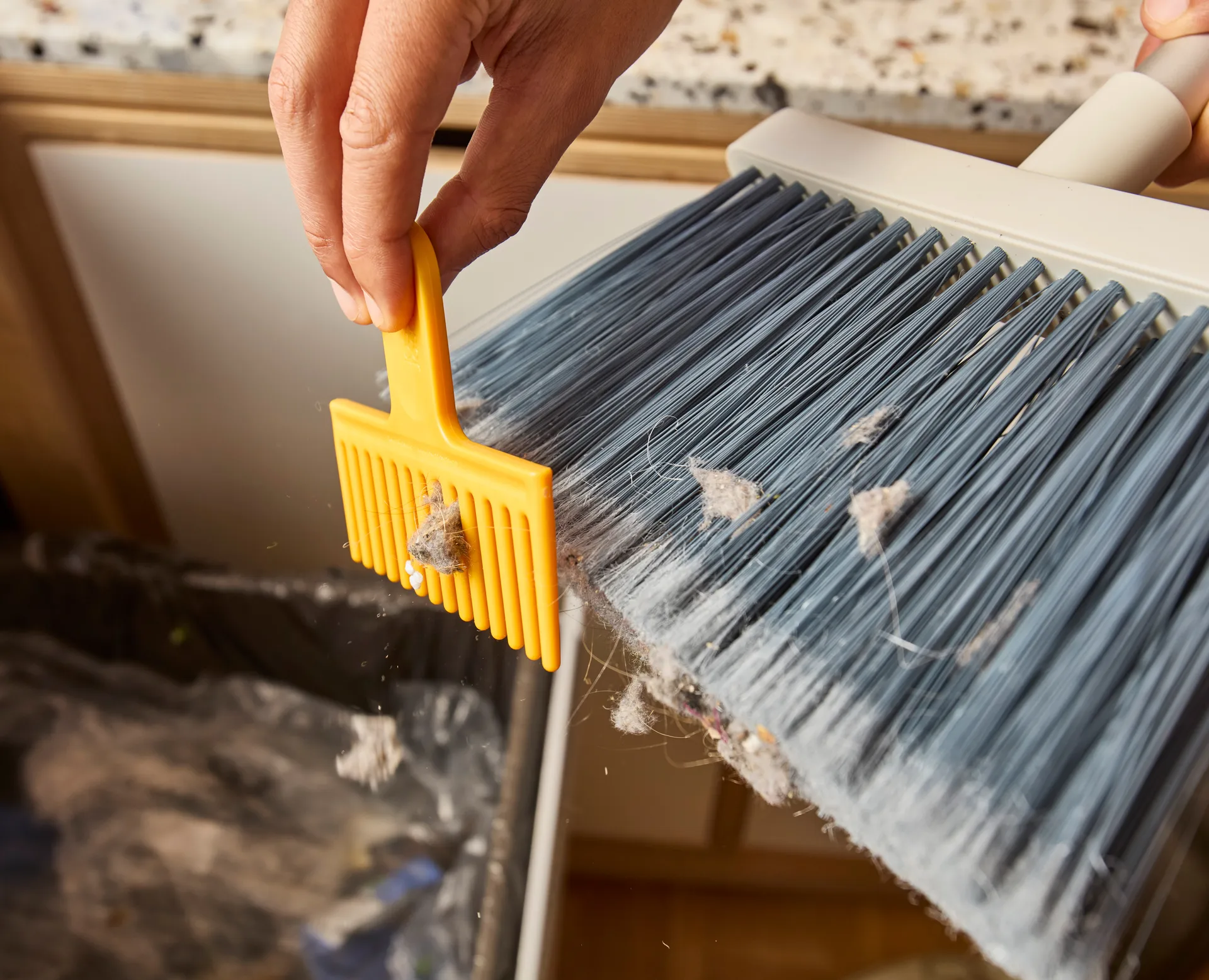 Cleantech wall-mounted dustpan brush, Stone Joseph Joseph