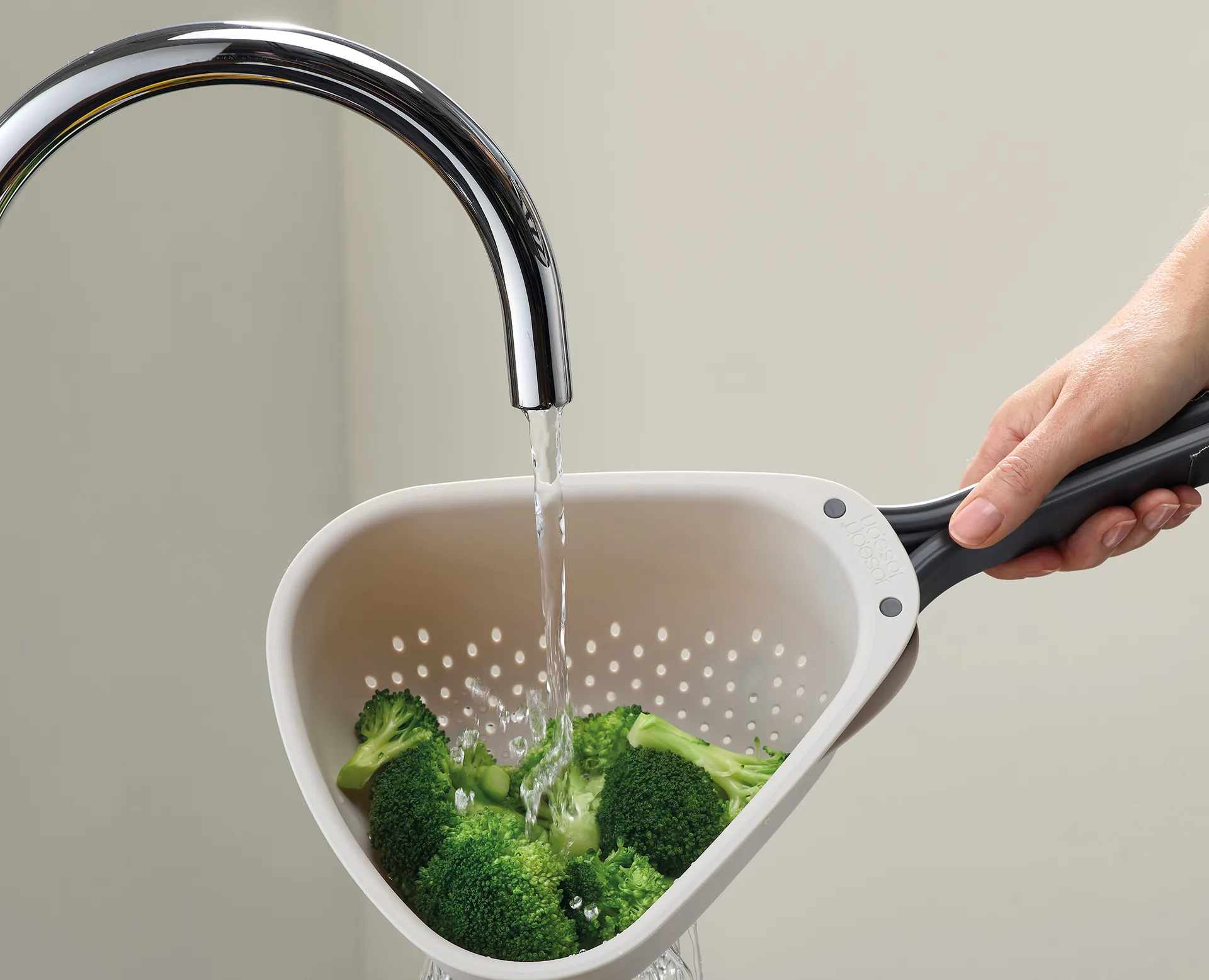 Droplet foldable colander stone, Large Joseph Joseph