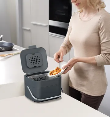 Joseph Joseph Stack 4 food waste bin - Graphite - Joseph Joseph