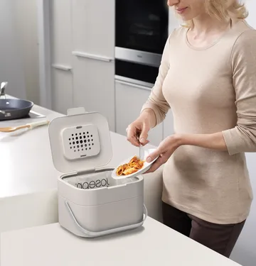 Joseph Joseph Stack 4 food waste bin - Stone - Joseph Joseph