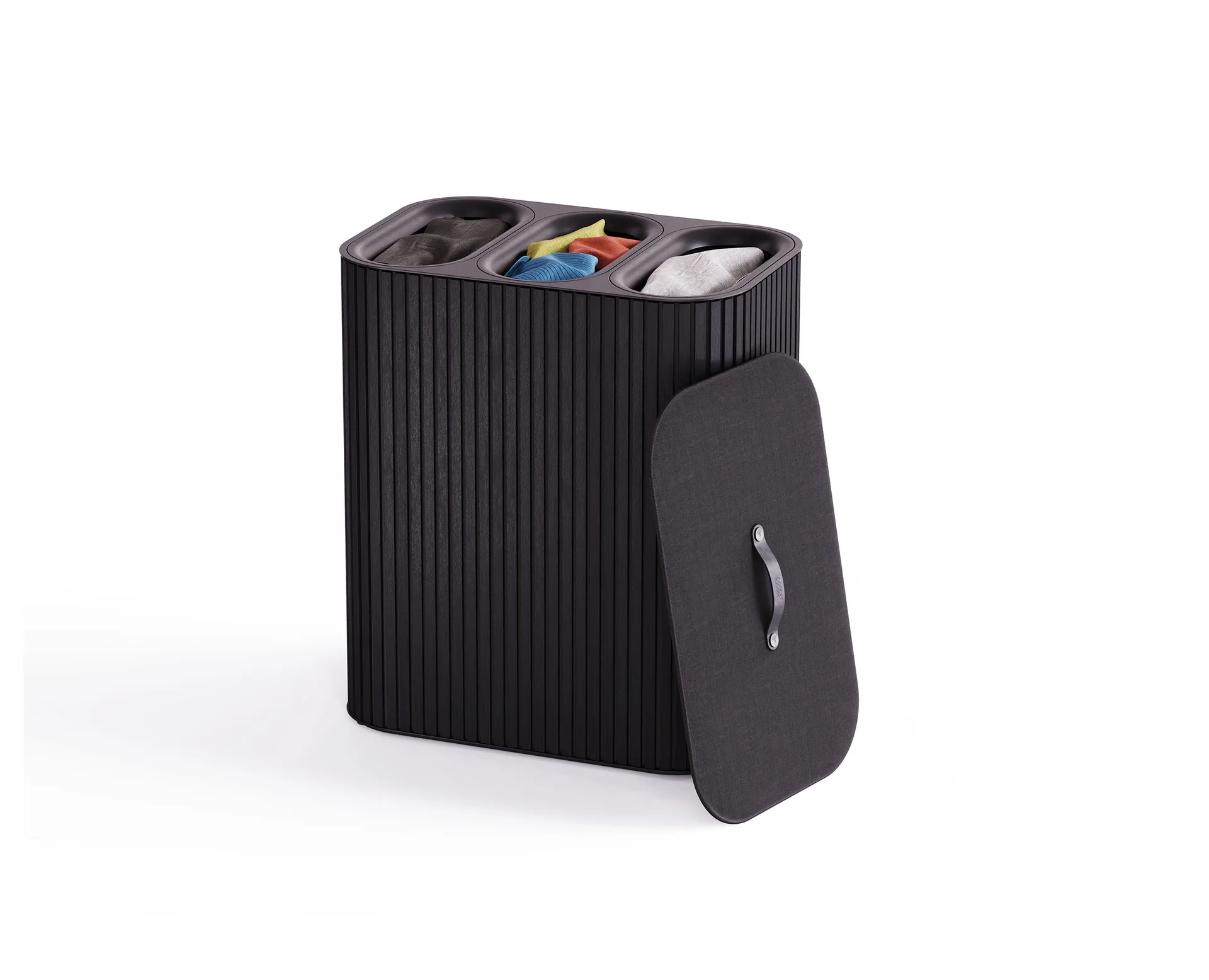 Tota Trio Luxe laundry basket 90 L, Black Joseph Joseph