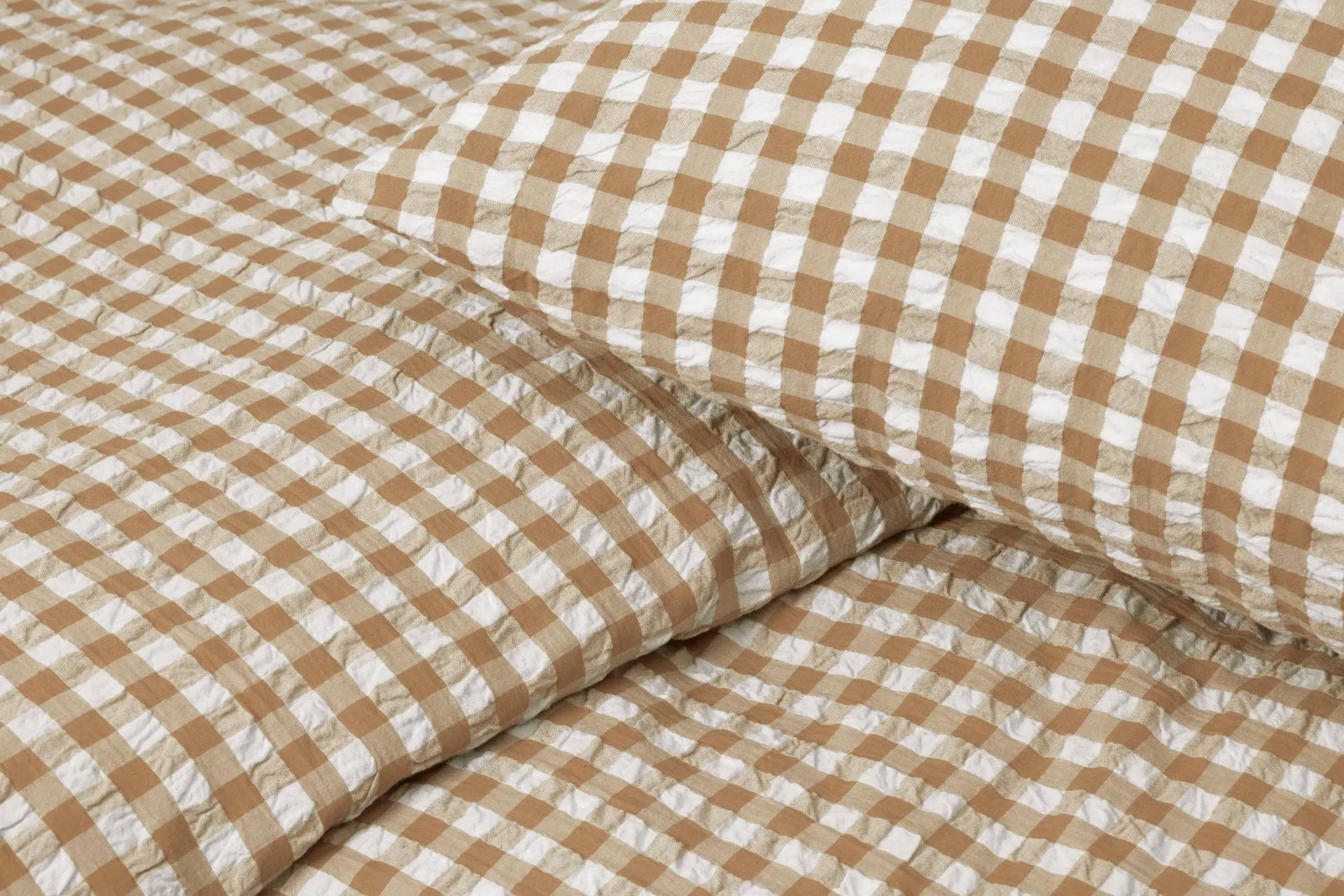 Bæk&Bølge bed set 150x210 cm, Caramel-offwhite Juna