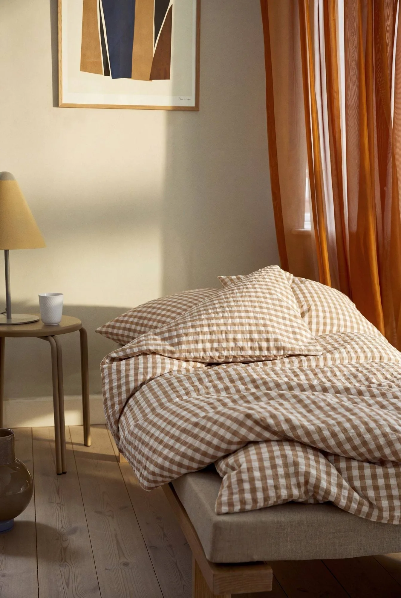 Bæk&Bølge bed set 150x210 cm, Caramel-offwhite Juna