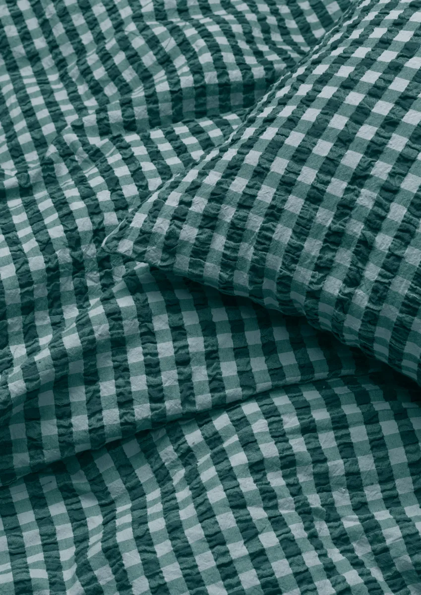 Bæk&Bølge bed set 150x210 cm, Green-light blue Juna