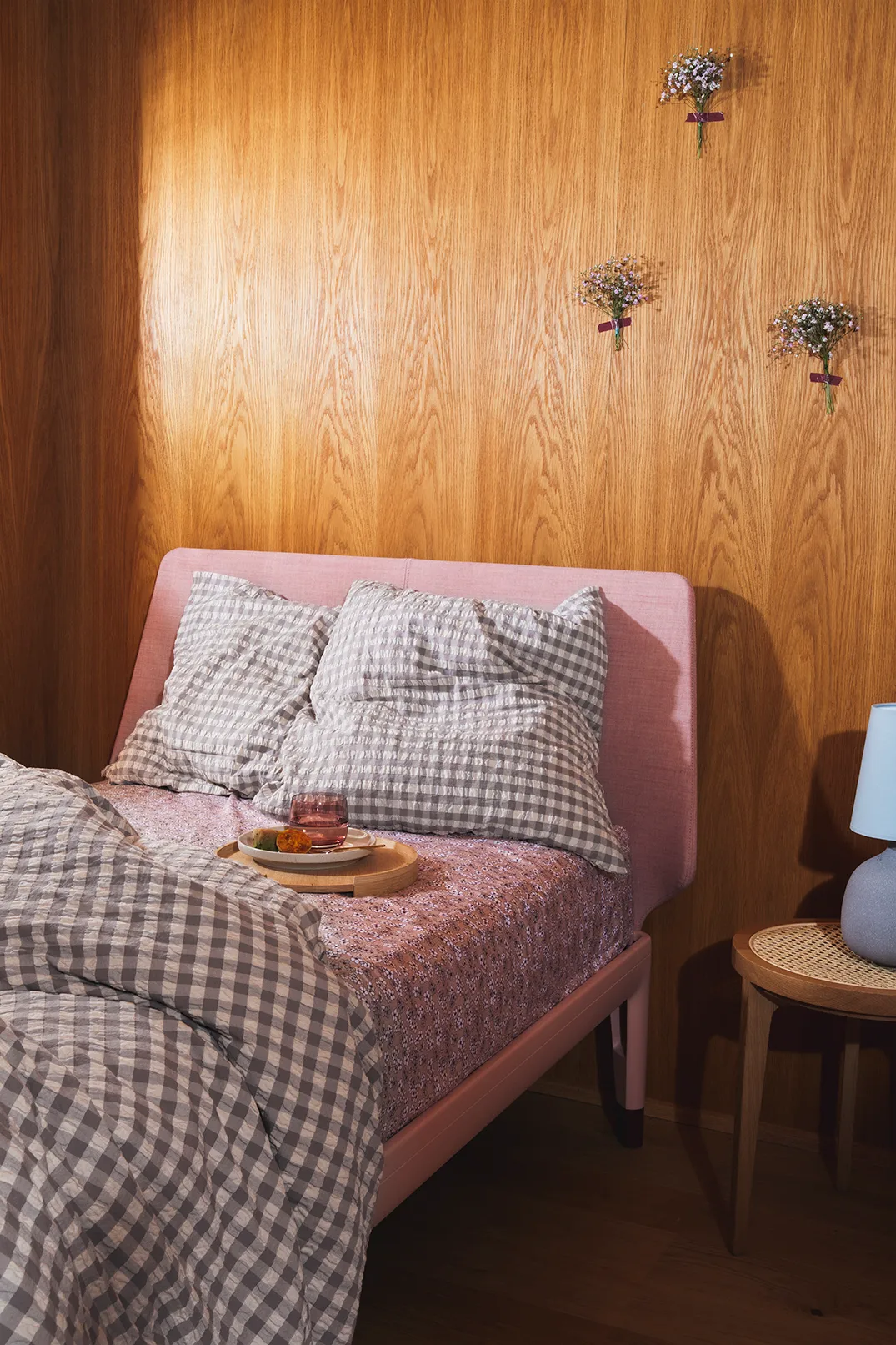 Bæk&Bølge bed set 150x210 cm, grey-birch Juna