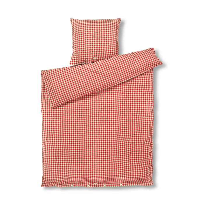 Bæk&Bølge bed set 150x210 cm - Red-yellow - Juna