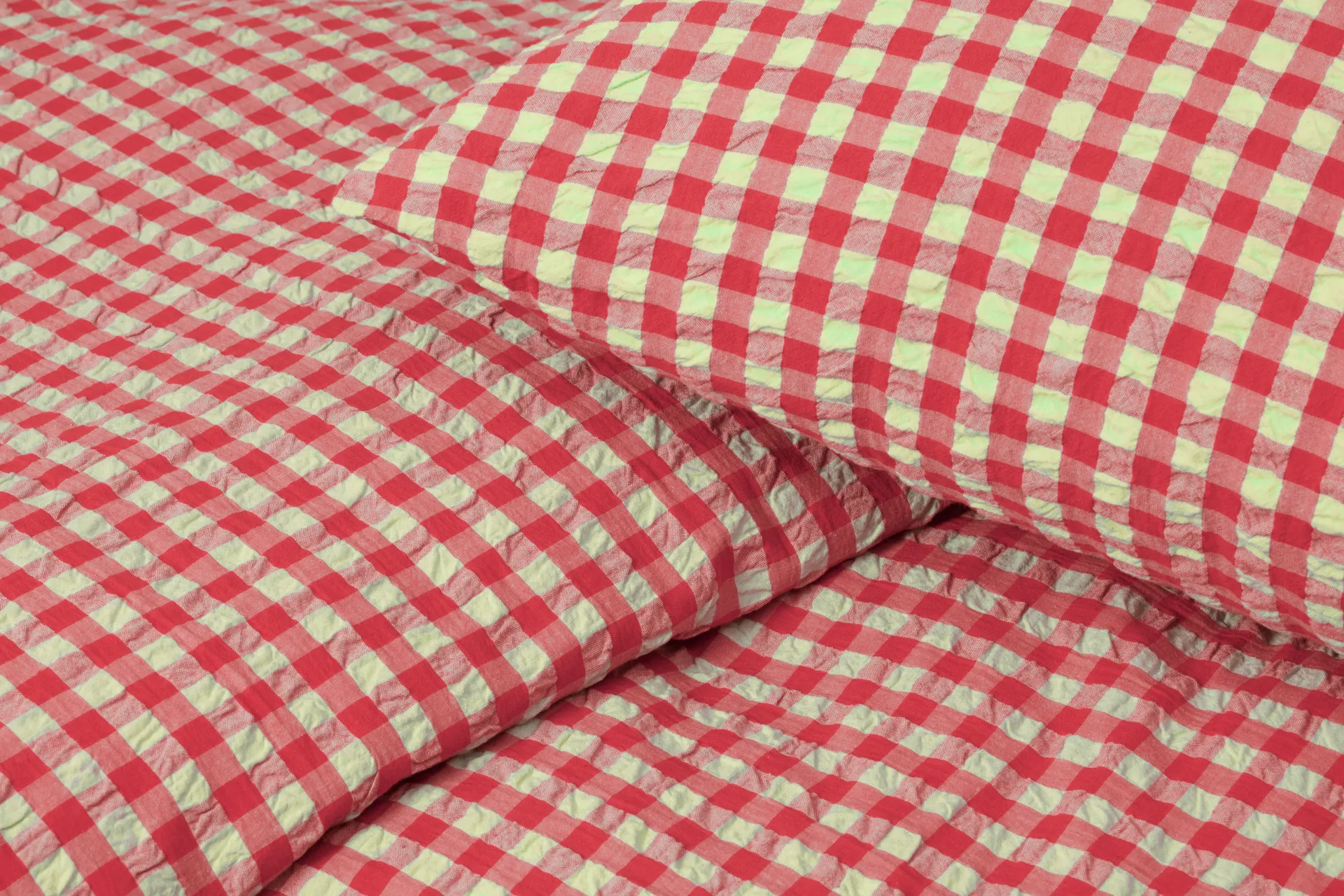 Bæk&Bølge bed set 150x210 cm, Red-yellow Juna