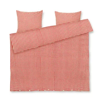 Bæk&Bølge bed set 220x220 cm - Red-yellow - Juna