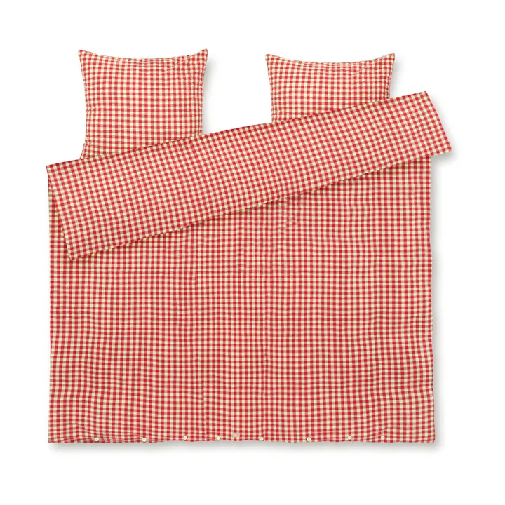 Bæk&Bølge bed set 220x220 cm - Red-yellow - Juna