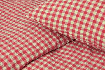 Bæk&Bølge bed set 220x220 cm - Red-yellow - Juna