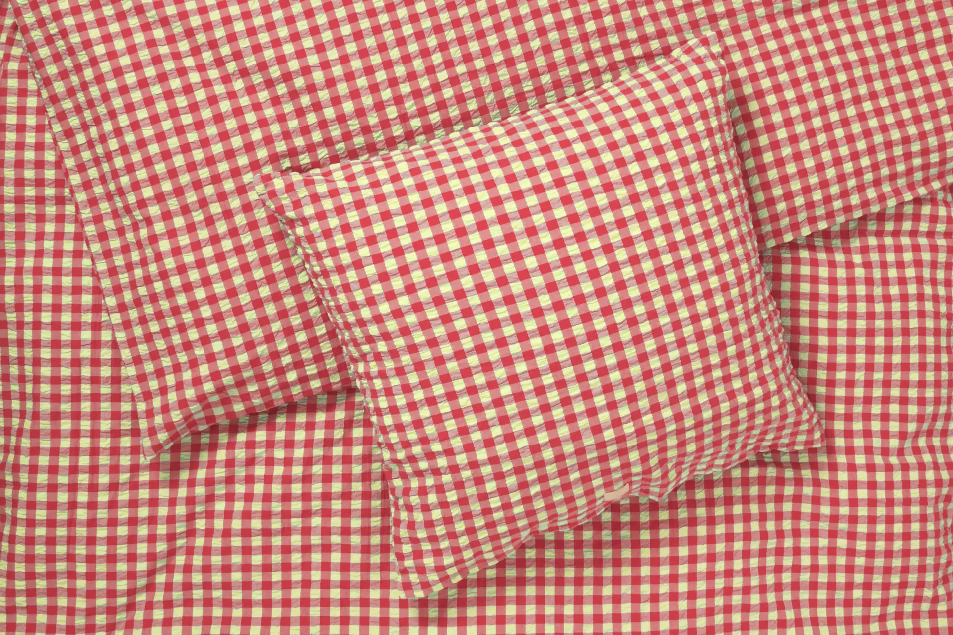 Bæk&Bølge bed set 220x220 cm, Red-yellow Juna