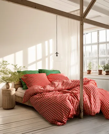 Bæk&Bølge bed set 220x220 cm - Red-yellow - Juna