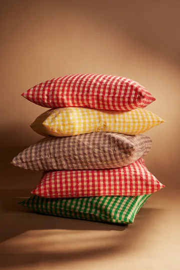 Bæk&Bølge bed set 220x220 cm - Red-yellow - Juna