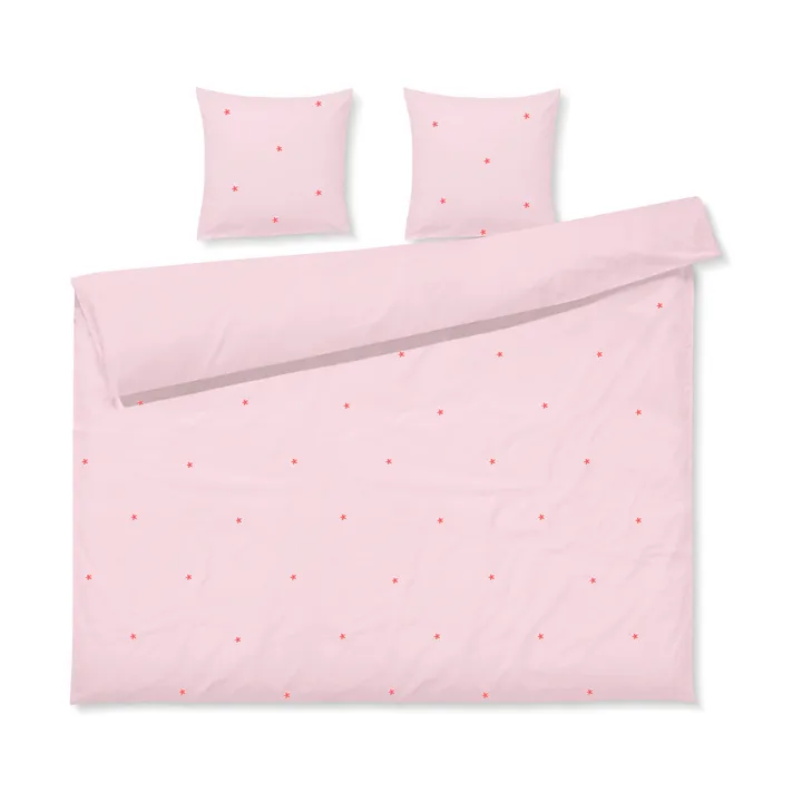 Daisy bed set 220x220 cm - Pink-red - Juna