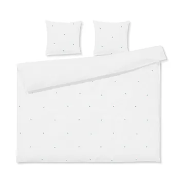 Daisy bed set 220x220 cm - White-light blue - Juna
