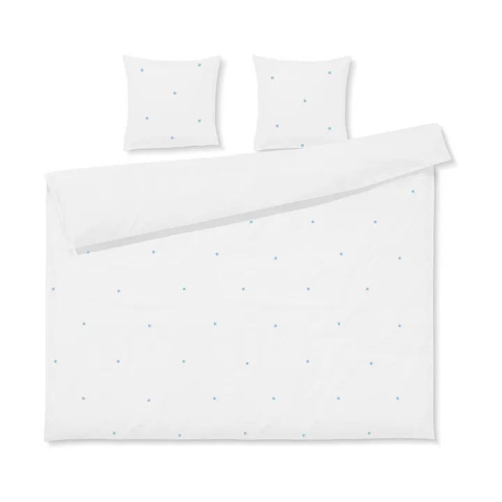Daisy bed set 220x220 cm - White-light blue - Juna