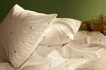 Daisy bedding set 150x210 cm - White-light blue - Juna
