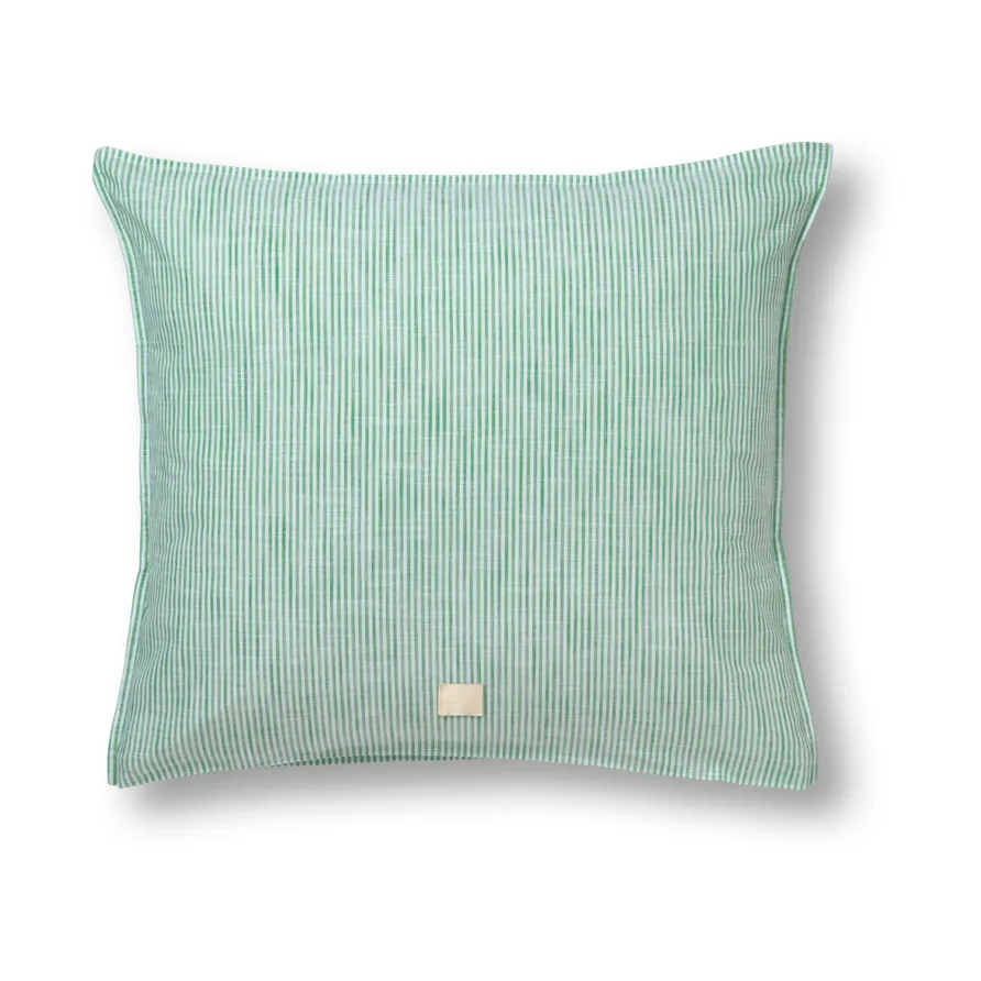 Monochrome Lines pillowcase 50x60 cm, Green-white Juna