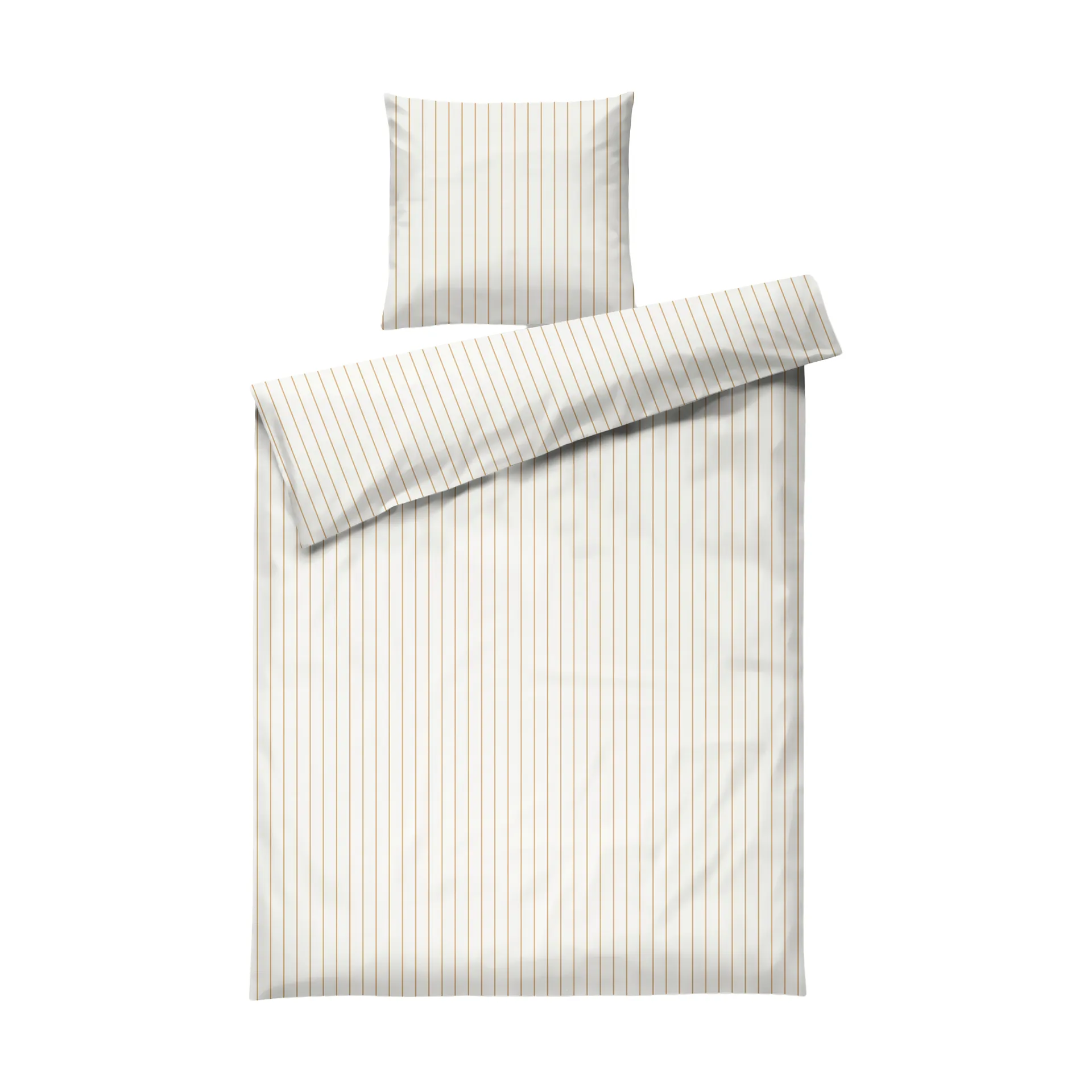 Soft duvet cover set, 150x210/50x60 cm, Offwhite-caramel Juna